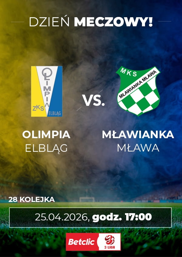 Bilety ZKS Olimpia Elbląg vs Mławianka Mława